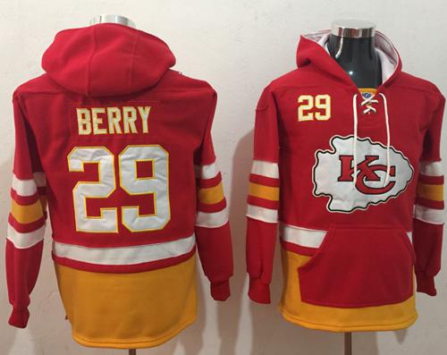 Nike Chiefs #29 Eric Berry Red/Gold Name & Number Pullover NFL Hoodie